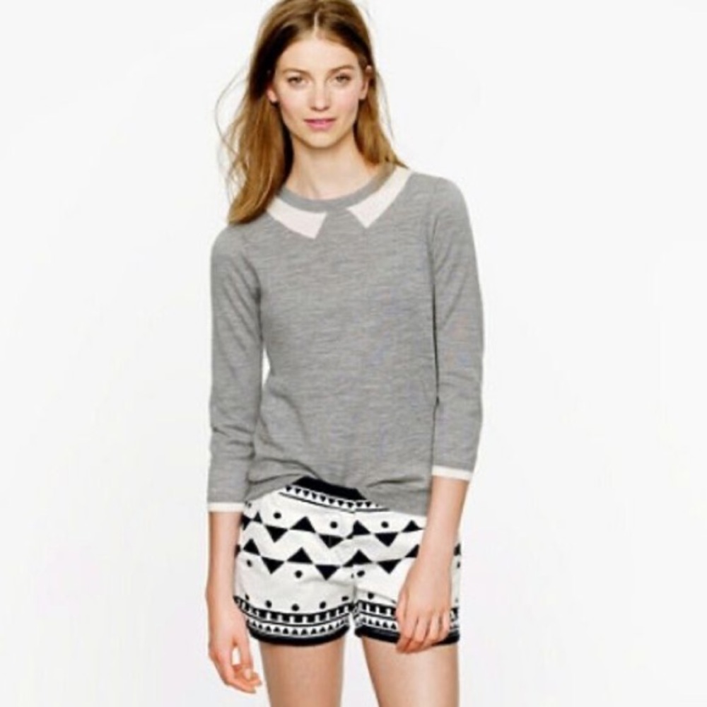 J.Crew Tippi Trompe L’Oeil 100% Merino Intarsia Sweater - Picture 3 of 15